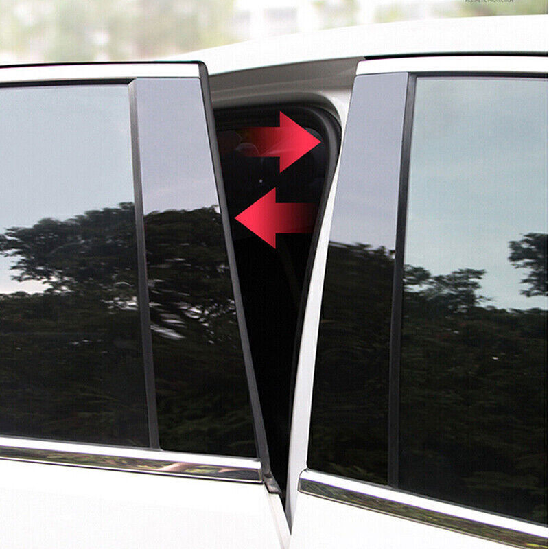 6P Piano Black Pillar Posts Door Window Molding Strip Trim for Volvo S60 2011-18