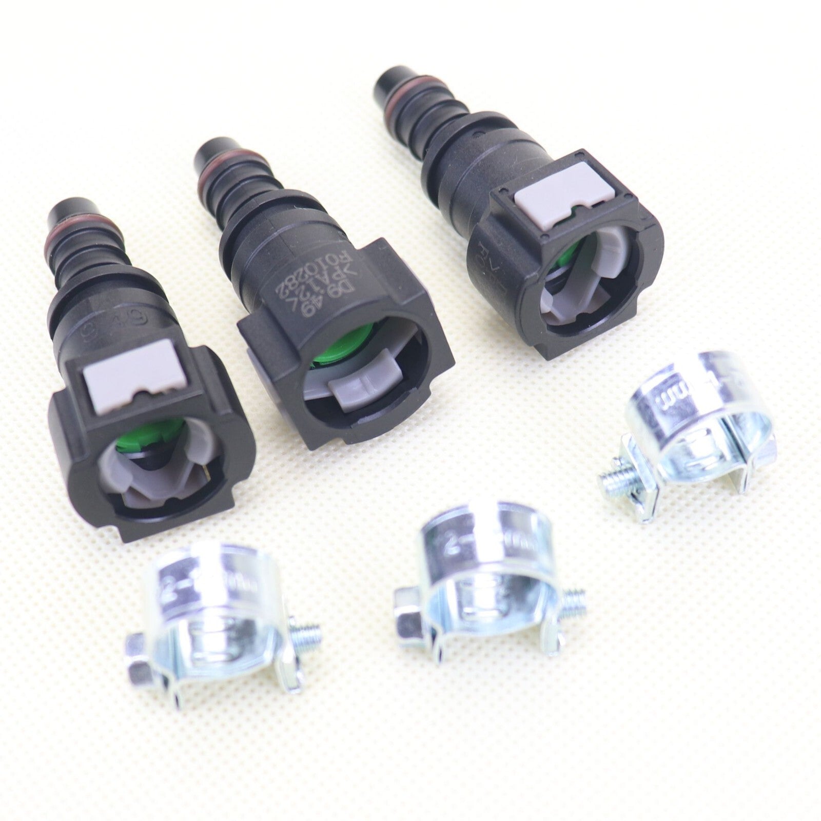 3-piece Nylon Fuel Line Quick Connector Release Hoses Disconnect Hoses 9.49 mm SAE 5/16