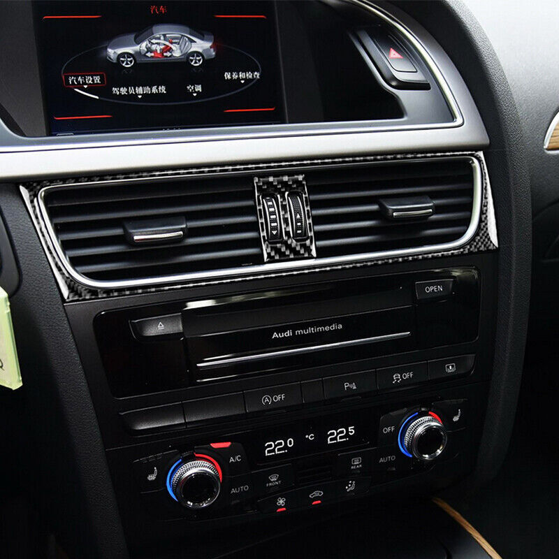 Real Carbon Fiber Car Air Vent Outlet Cover Trim for Audi for A4 for A5 B8 Q5 2009-2017