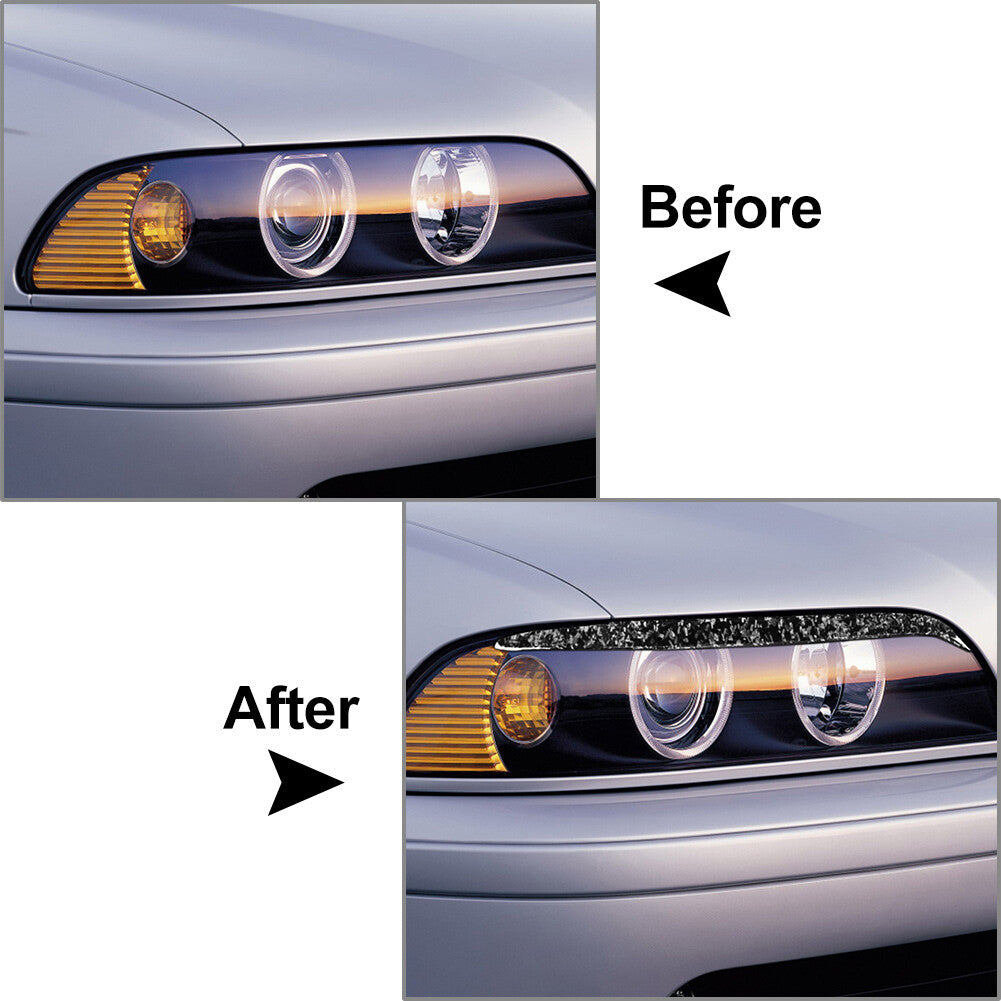 Headlight Eyebrow Eyelid Cover for BMW 5 Series E39 1997-2003