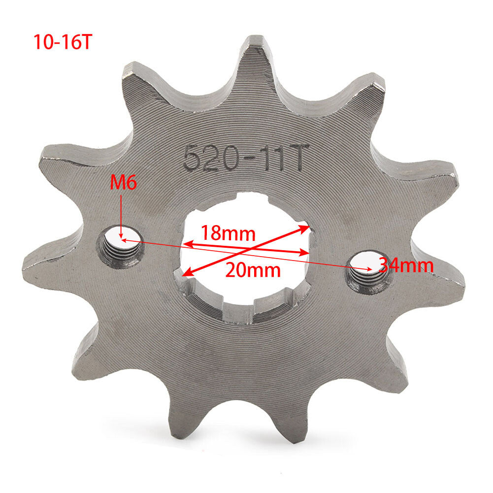 FIT FOR 125cc-250cc Dirt Pit Bike ATV Go Kart 520 20mm Chain Front Sprocket Cog