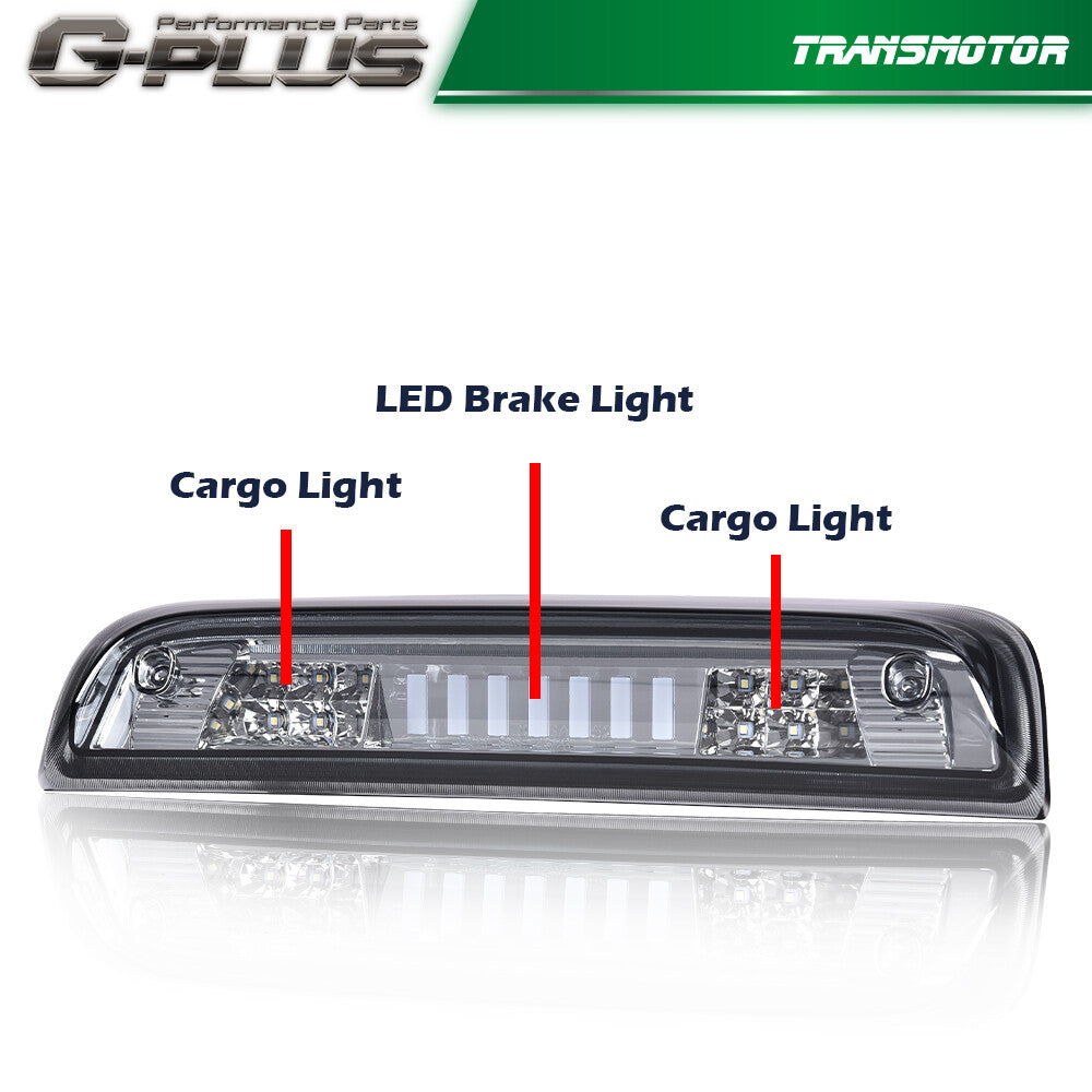 Suitable for 2014-2018 Silverado for Sierra Smoke/Chrome LED Third Brake Light/Cargo Light