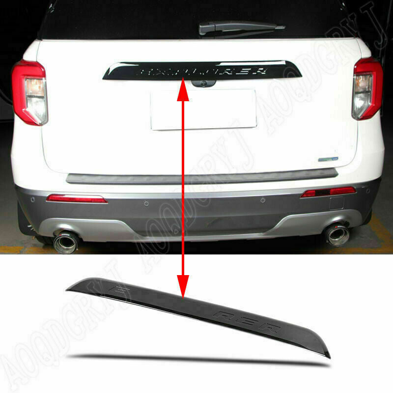 for Ford Explorer 2020-22 Piano black Trunk Middle Tailgate Moulding Strip Trim