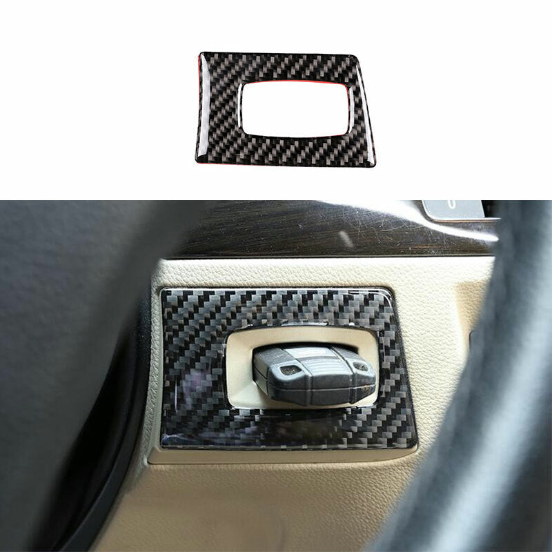Carbon fiber button protective sleeves are suitable for BMW 3 Series E90, E92, and E93 models from 2005 to 2012.