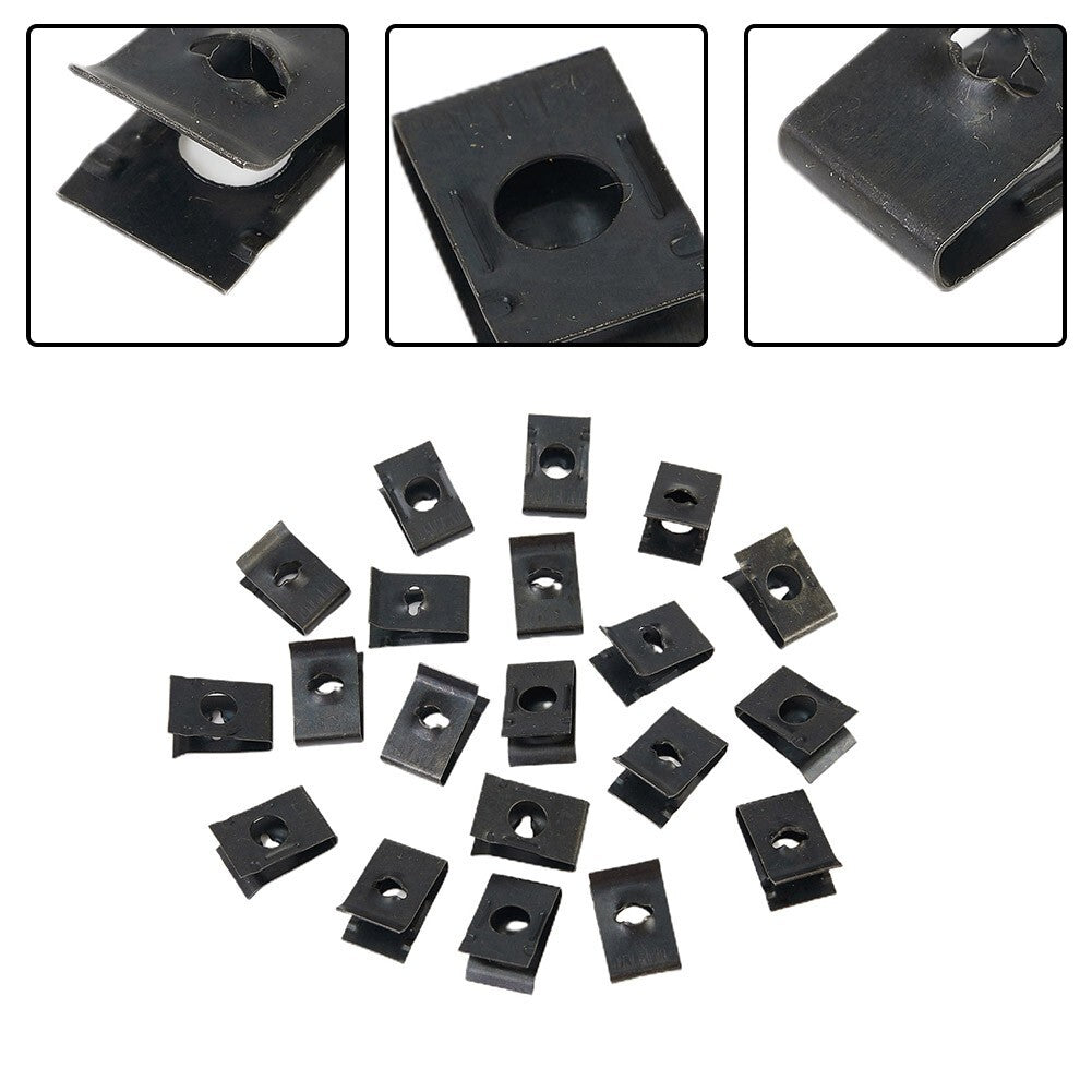 Panel Clips Trim Trucks U-Type 17mmx10.5mm Bumper Fender Fastener For Car