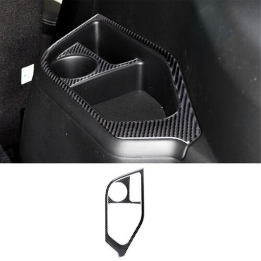 2X Carbon Fiber Interior Cup Holder Frame Trim Panel for Ford Explorer 2011-2014