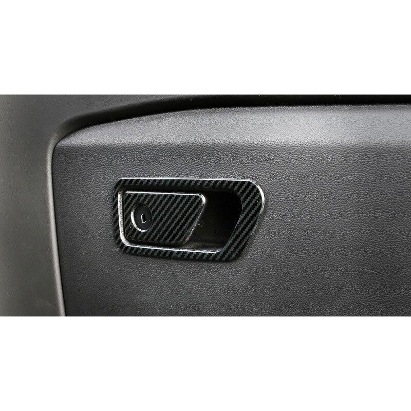for Co -Pilot Storage Box Handle Cover Trim for Ford Explorer 2020-2022 Carbon Fiber