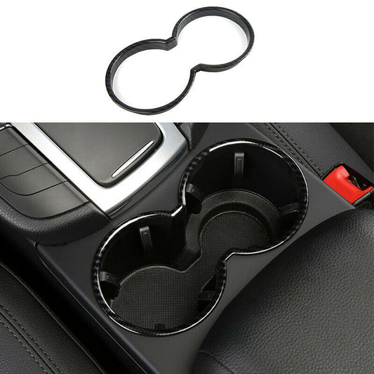 Carbon Fiber Style Watercup Holder Cover Fit for Porsche MACAN 2014-2020