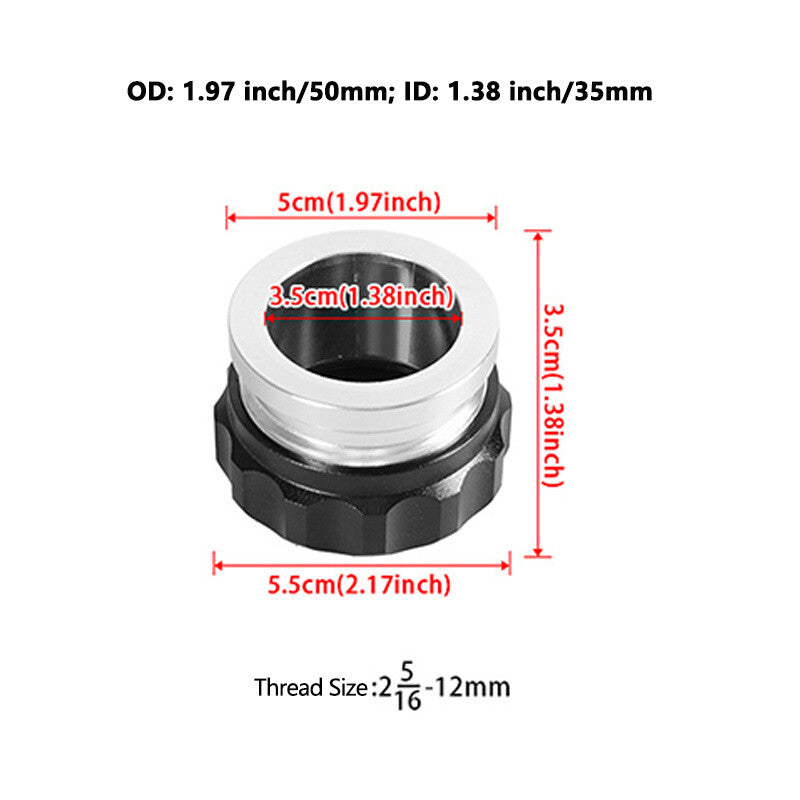 ID 1.38/35mm Aluminum Alloy Weld Billet On Filler Neck Cap Oil Fuel Water Tank