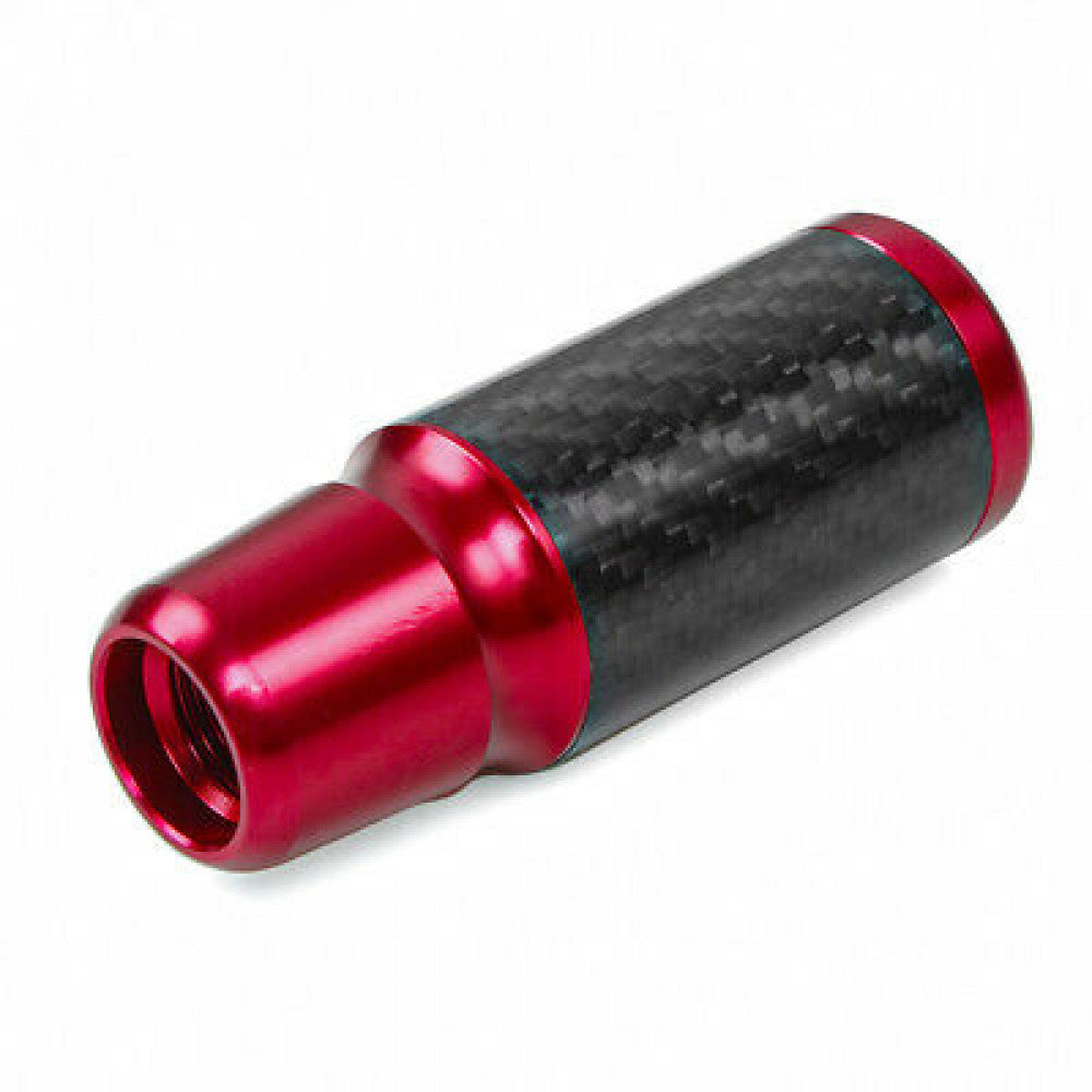 Carbon Fiber Auto Manual Gear Stick Lever Car Shift Knob Universal Red 5 Speed