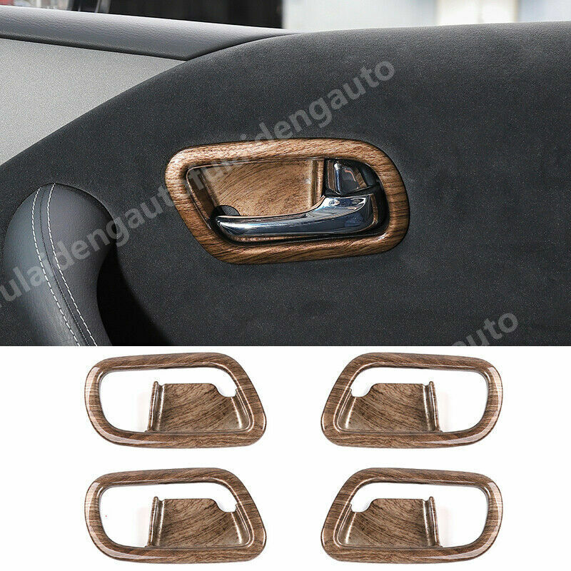 for Nissan Armada Patrol Y62 2017-2019 Wood Grain Inner Door Handle Bowl Cover