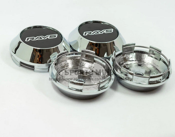4x68mm Light Black Chrome Decal Badge Wheel Center Hub Cover Rim Cover TE37