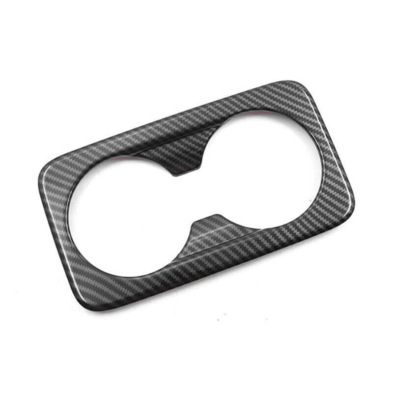 Rear Water Cup Holder Panel Cover Trim Fit for Kia K3 Forte 2019-22 Carbon Fiber