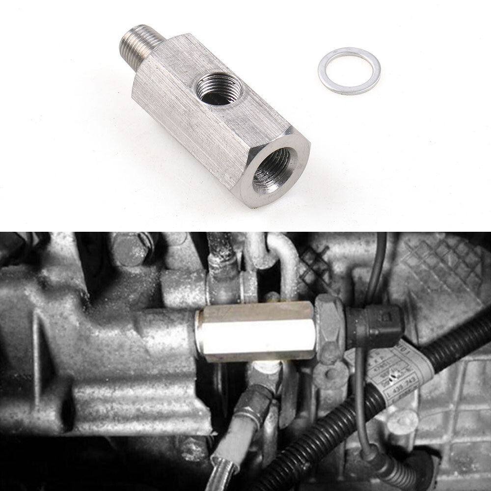 1/8-inch BSPT oil pressure sensor T-shirt to NPT adapter turbo supply wire gauge