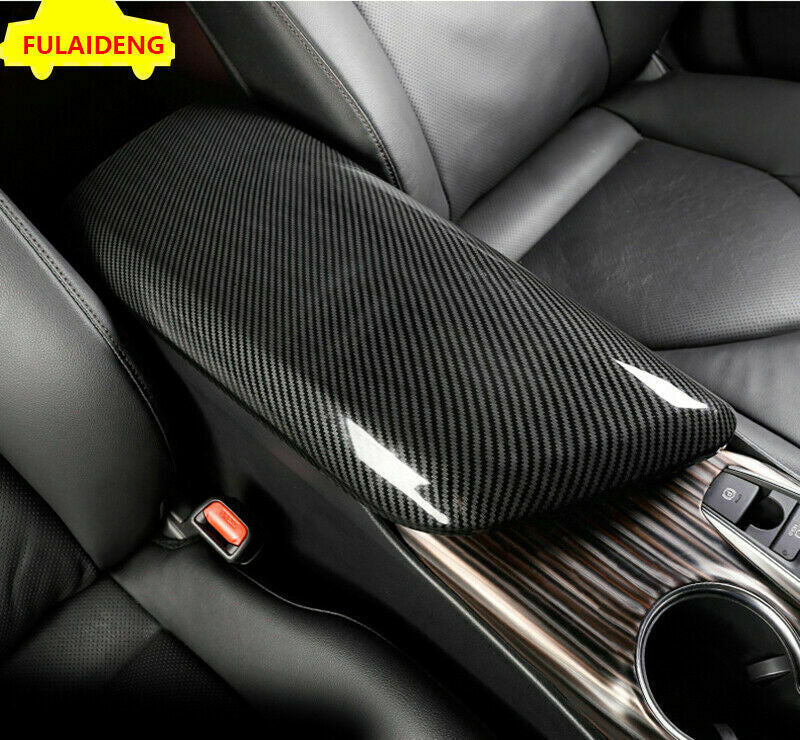 for Toyota for Camry 2018-2023 Carbon Fiber Inner Center Console Armrest Box Cover