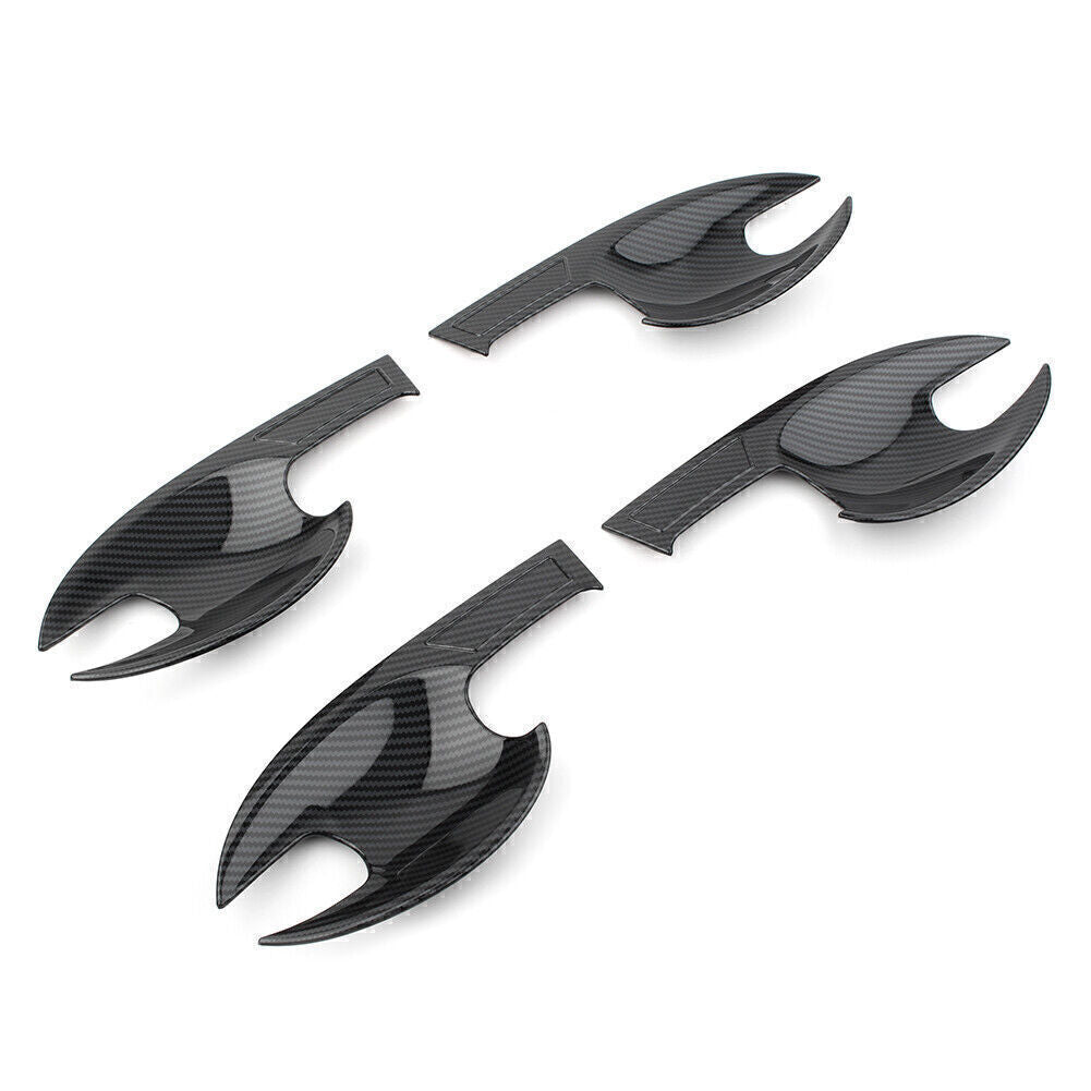 4PCS Carbon Fiber Door Handle Bowl Cover Trim ABS for Mazda CX-5 CX5 2017-2020