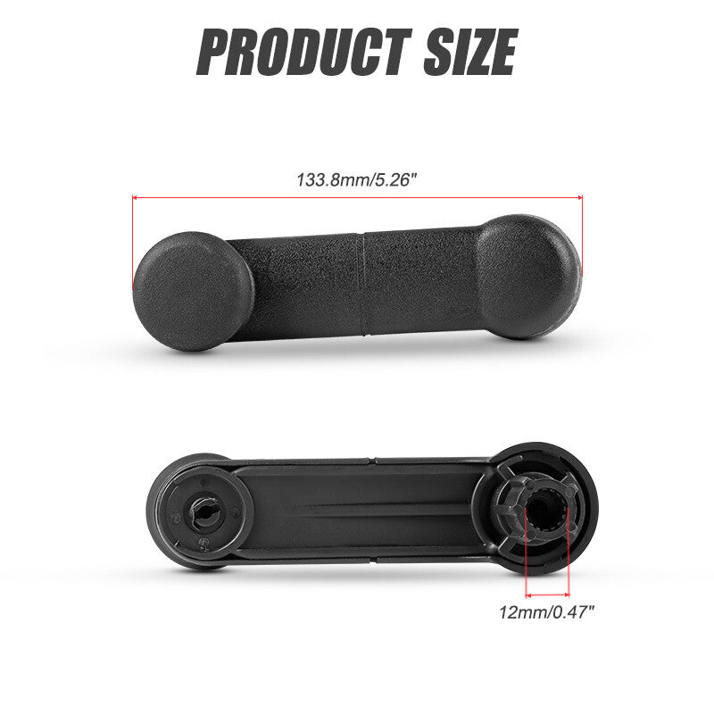 2X Manual Window Crank Handle Inside LH RH Set for 1997-2014 for Ford F150 F250 F350