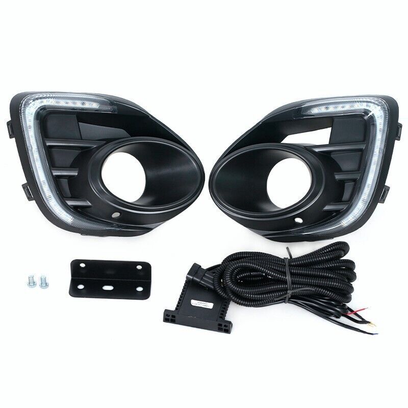 for Mitsubishi Lancer 2016-2018 Pair LED Daytime Running Light Fog Lights