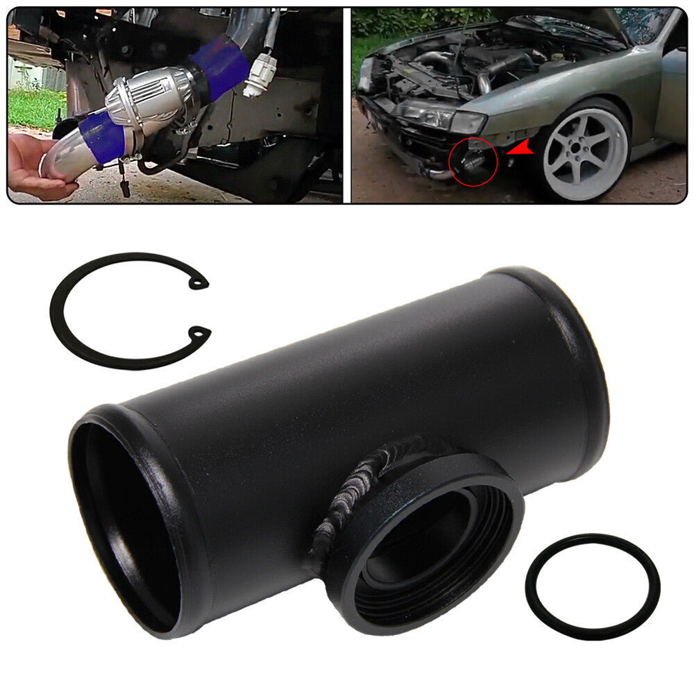 2.75 70mm Flange Adapter Piping SSQV SQV BOV Blow Off Valve Tube Pipe Black