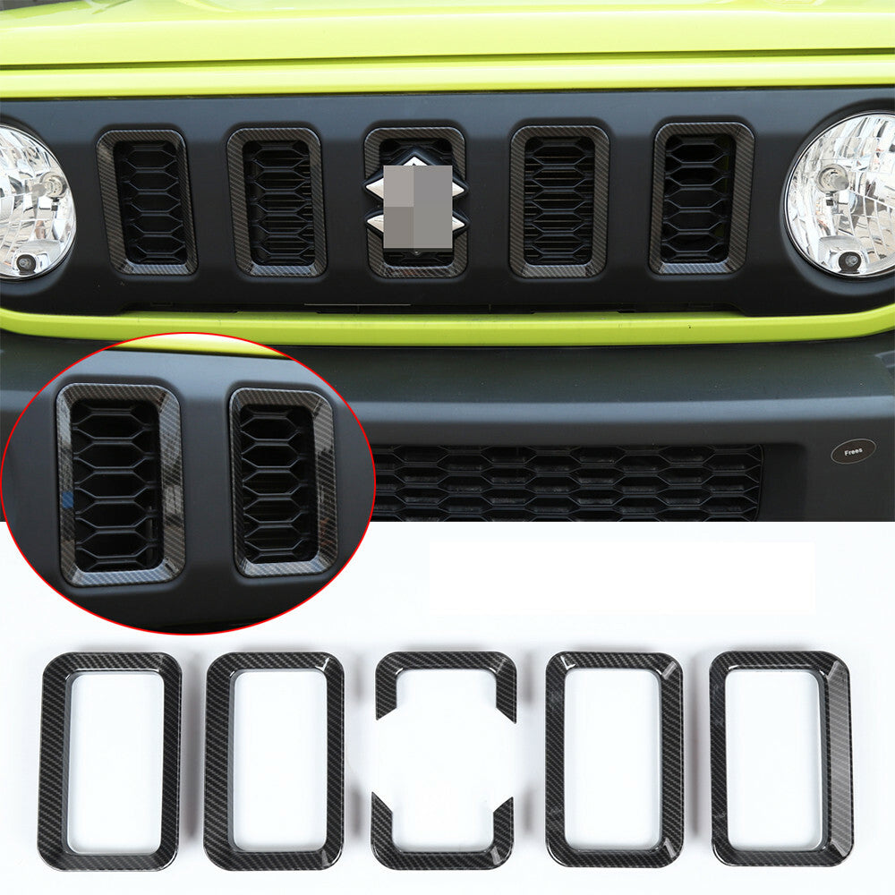 Carbon Fiber ABS Front Grill Grille Inserts Cover Fit for Suzuki for Jimny 2019-2022