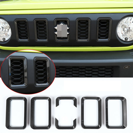 Carbon Fiber ABS Front Grill Grille Inserts Cover Fit for Suzuki for Jimny 2019-2022