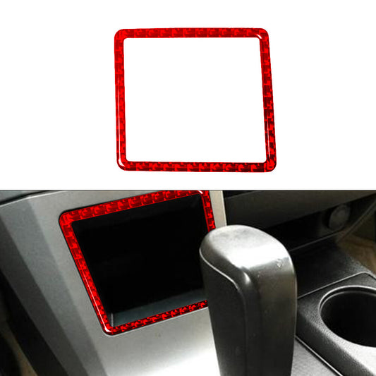 Red Storage Above Gearbox Type A Trim Carbon Fibre for Toyota Tundra 2007-2013