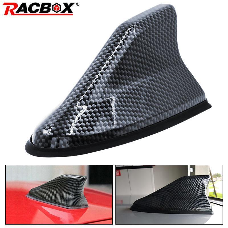 Carbon Fiber Shark Fin Roof Antenna Car Aerial FM/AM Radio Signal Waterproof