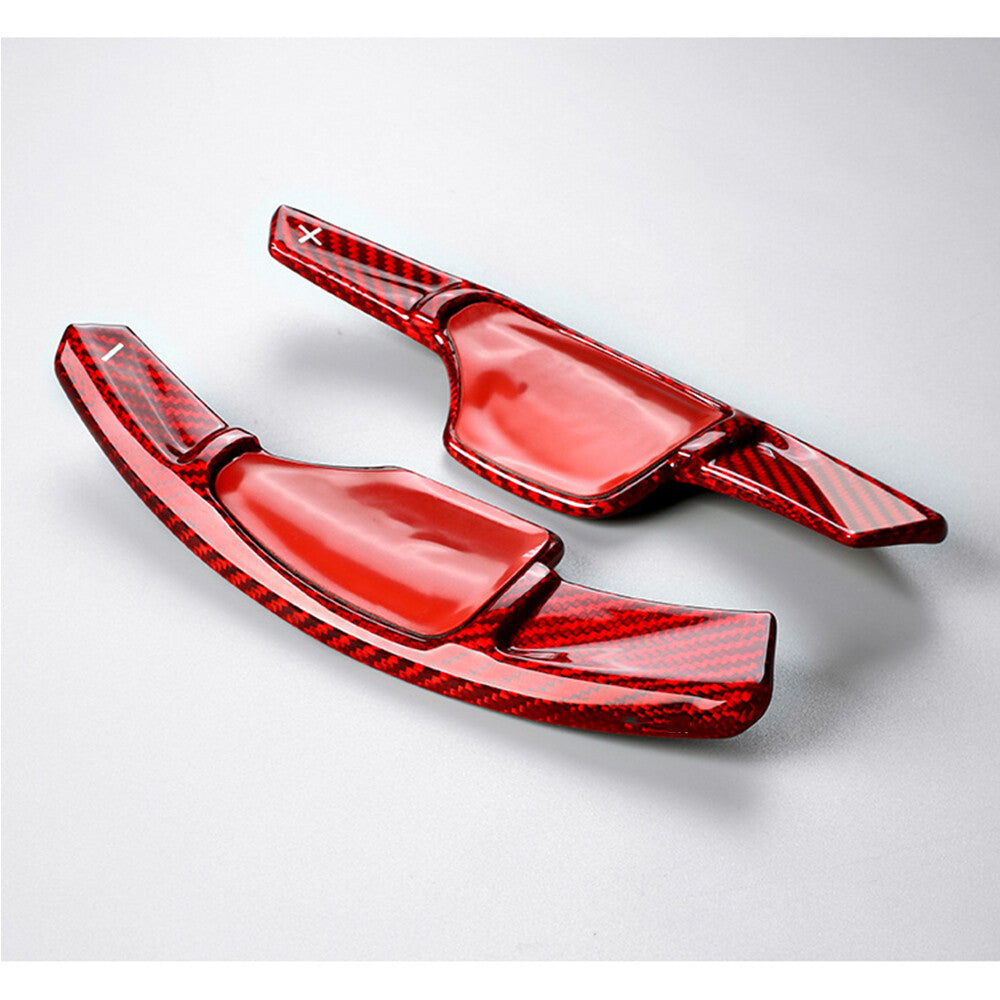 Red Carbon Fiber Steering Wheel Paddles Shifter for Cadillac XT4 XT6 CT4 CT5 20+