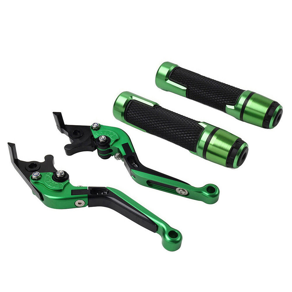 Set Folding Extendable Brake Clutch Lever Handlebar Grip for Kawasaki