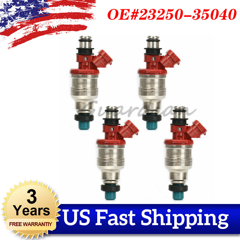 4-pack fuel injectors 23250-35040, suitable for Toyota 4Runner pickup trucks, 1989-1995/T100, 1993-1994