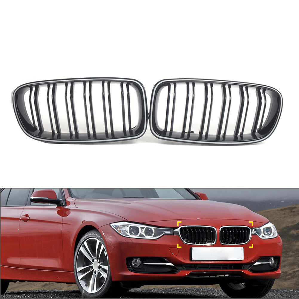 Front Kidney Grille Grill With Light Strip for BMW 3 Series F30 F31 2012-2018 17