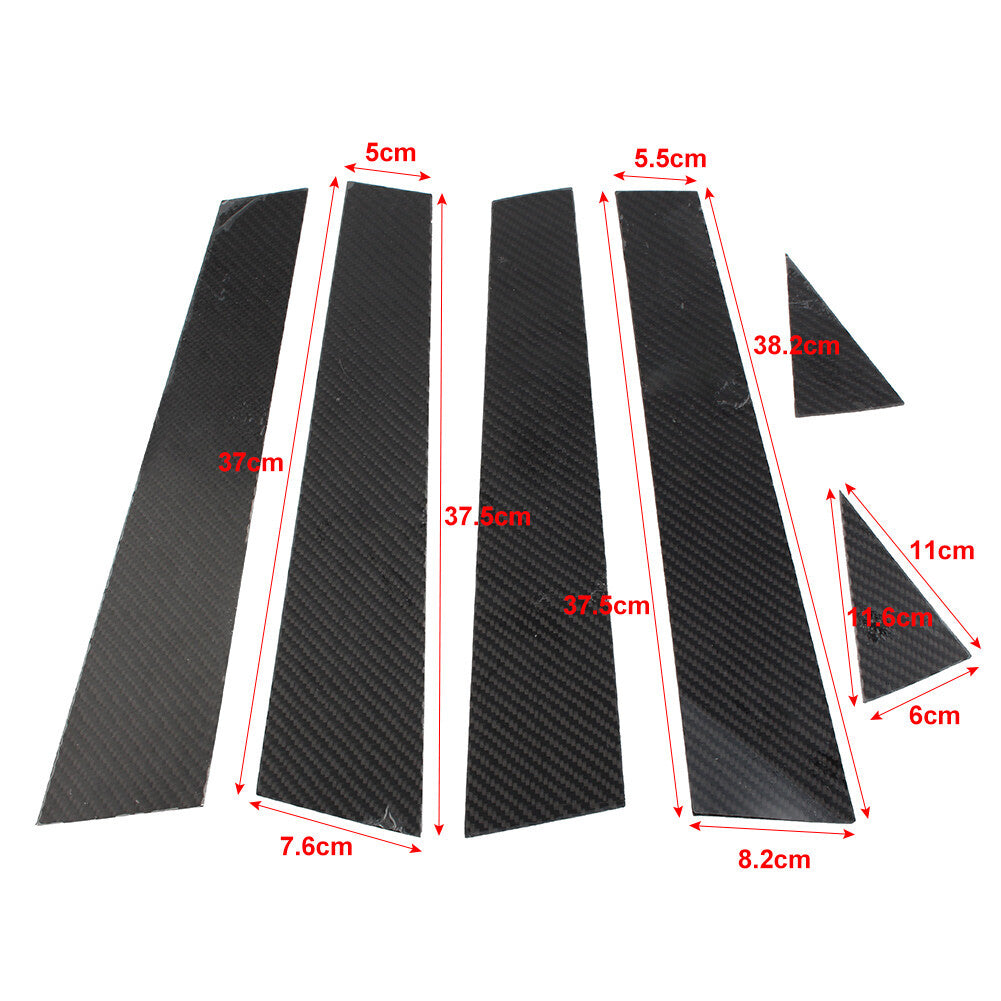 6 Pcs Car Exterior Door Window B Pillar Post Cover Trim for Audi A3 2014-2018
