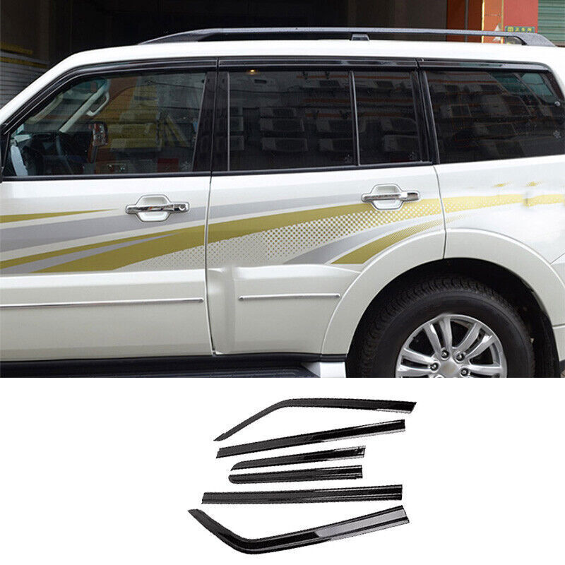 for Mitsubishi Pajero Montero 06-19 Black Window Visors Sun Rain Guard Deflector