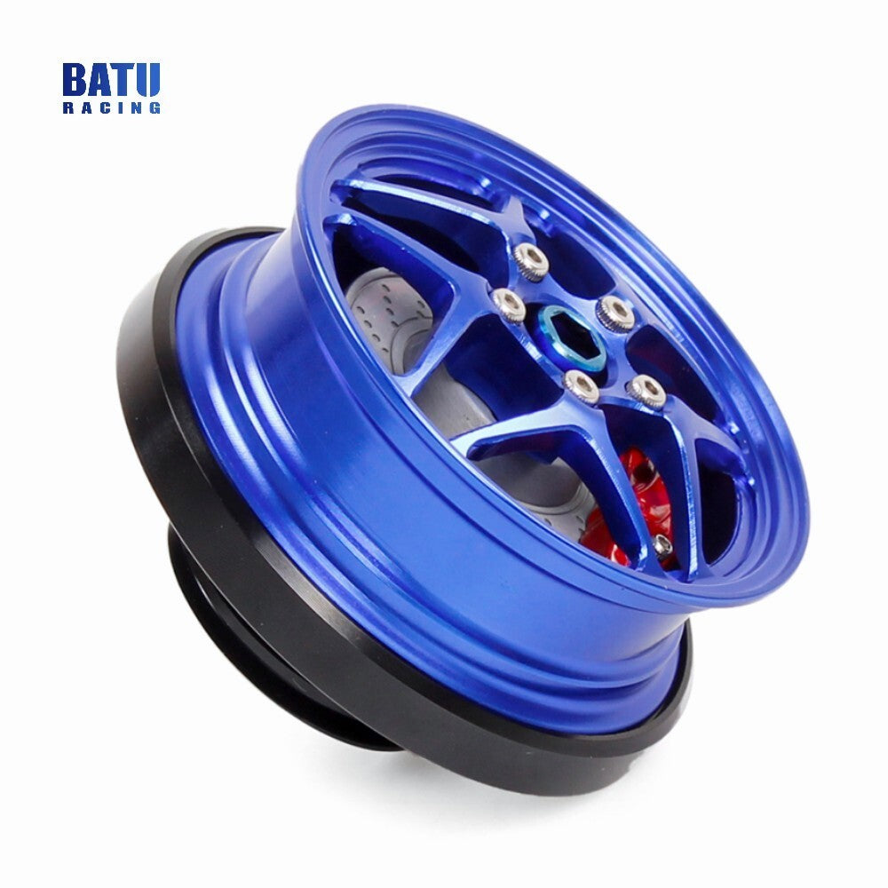 for Honda for Acura Wheel Hub Style Aluminum Gunmetal Engine Oil Cap Filler Cover