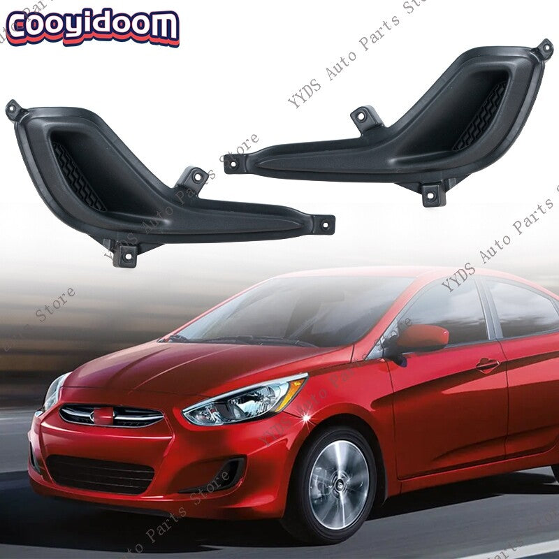 1 Pair fog lights conver plastic frame for HYUNDAI ACCENT 2012-2017