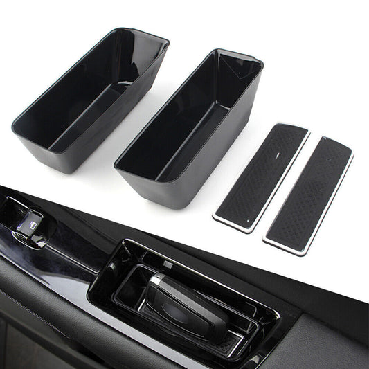 Rear Door Handle Armrest Storage Box Tray Bin Kit Fit for Ford Edge 2015-2020 2pcs