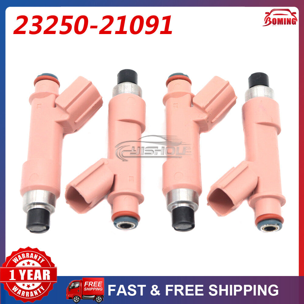 Set Of 4 Fuel Injector For 2012-2016 for TOYOTA Prius C 1.5L 23250-21091 23250-21090
