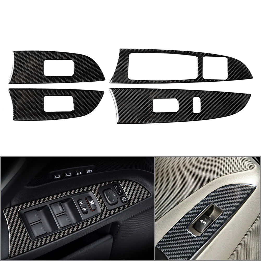 Carbon Fiber Window Lift Panel Switch Cover Trim for Lexus IS250 IS350 2006-2013