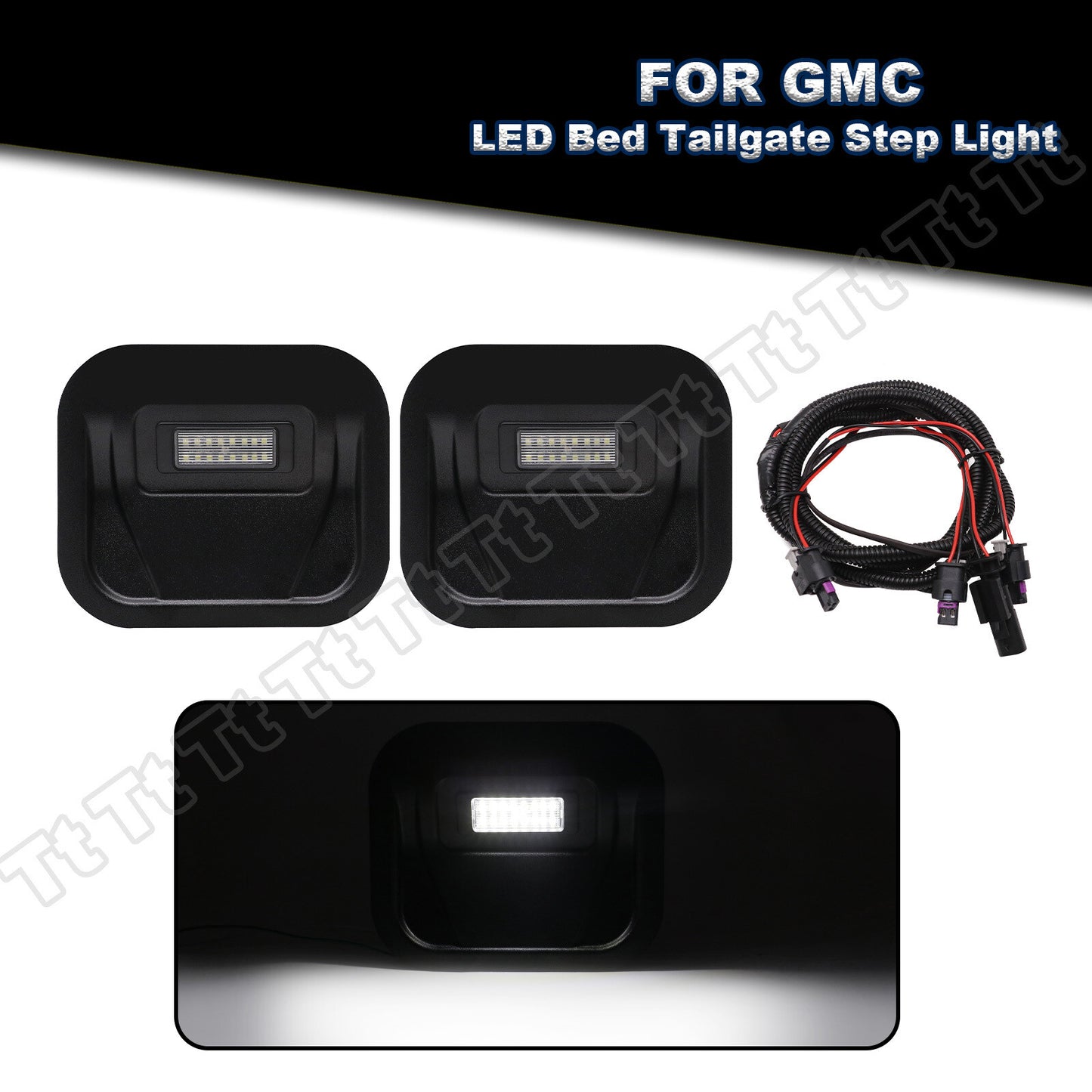 2 LED Desk Lamps, Multi-Generation 2019-2022 for GMC for Sierra 1500 3500