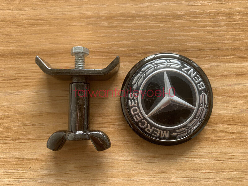 Gunmetal Black for Mercedes-Benz Bonnet Badge Cap Badge Sticker CSE 44mm W204 W211