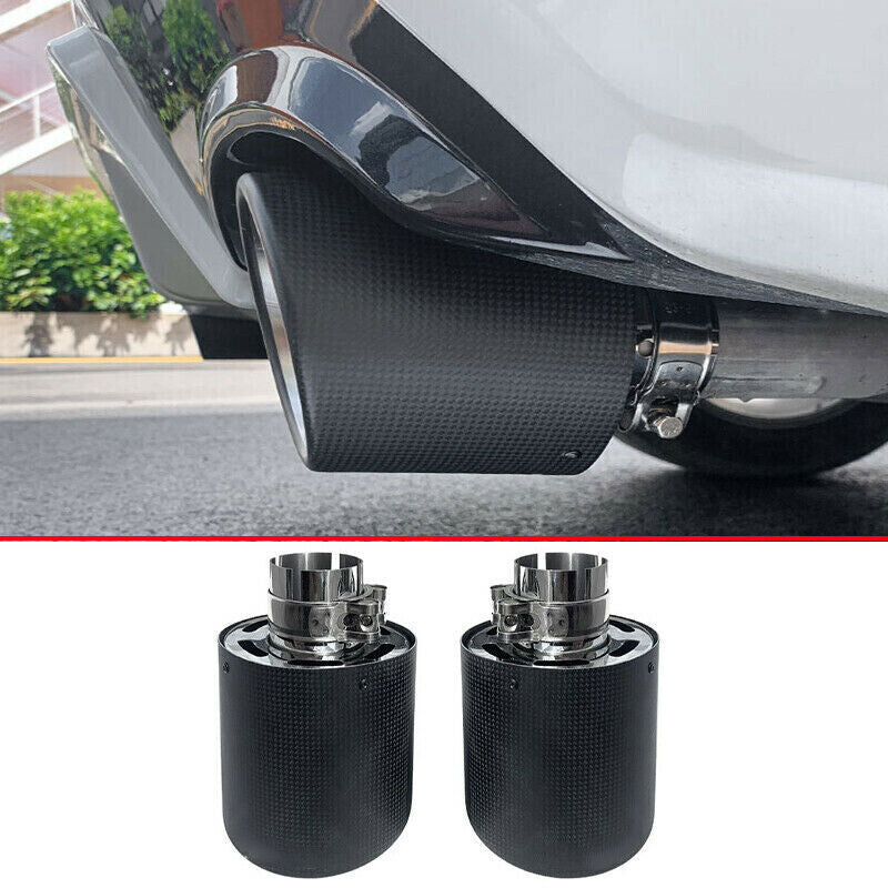 for Toyota RAV4 19-23 Carbon Steel Rear Tail Exhaust Muffler Tip Pipe Cover Trim