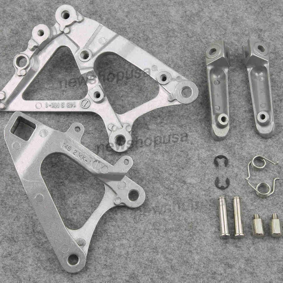 for YAMAHA 09 10 11 YZF R1 Rider Foot Pegs LR Footrest Brackets Front
