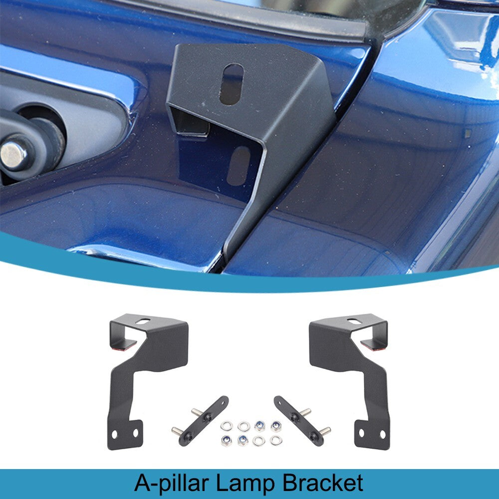 Car A-pillar Lamp Mount Bracket Holder for Suzuki for Jimny 2019-2024 Iron Black