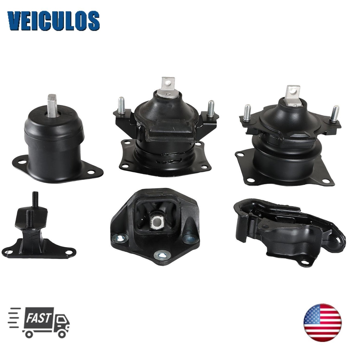 6X Engine Motor  Trans Mount Fit for 2003-2007 for Honda Accord 3.0L V6 Auto Trans
