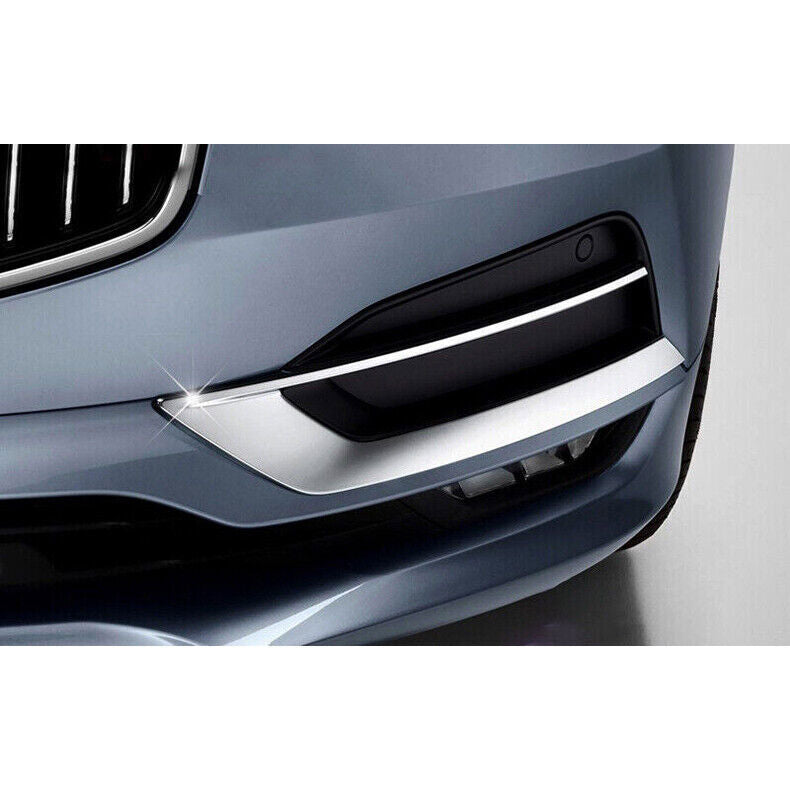 for Volvo S90 2017-2021 Chrome Front Bumper Fog Light Lamp Cover Trim Replace 2x