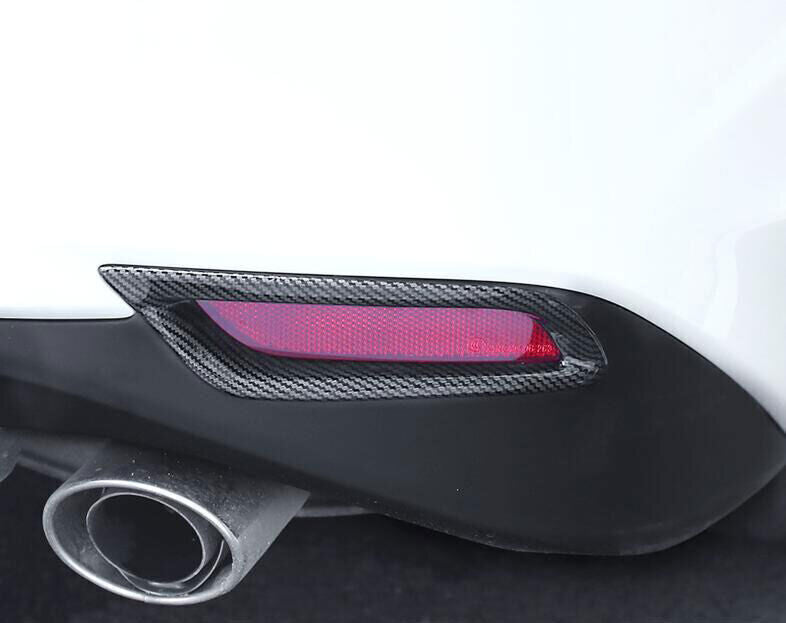 Carbon Fiber ABS Car Rear Fog Light Lamp Cover Trim 2 for Toyota for Camry 2018-2023