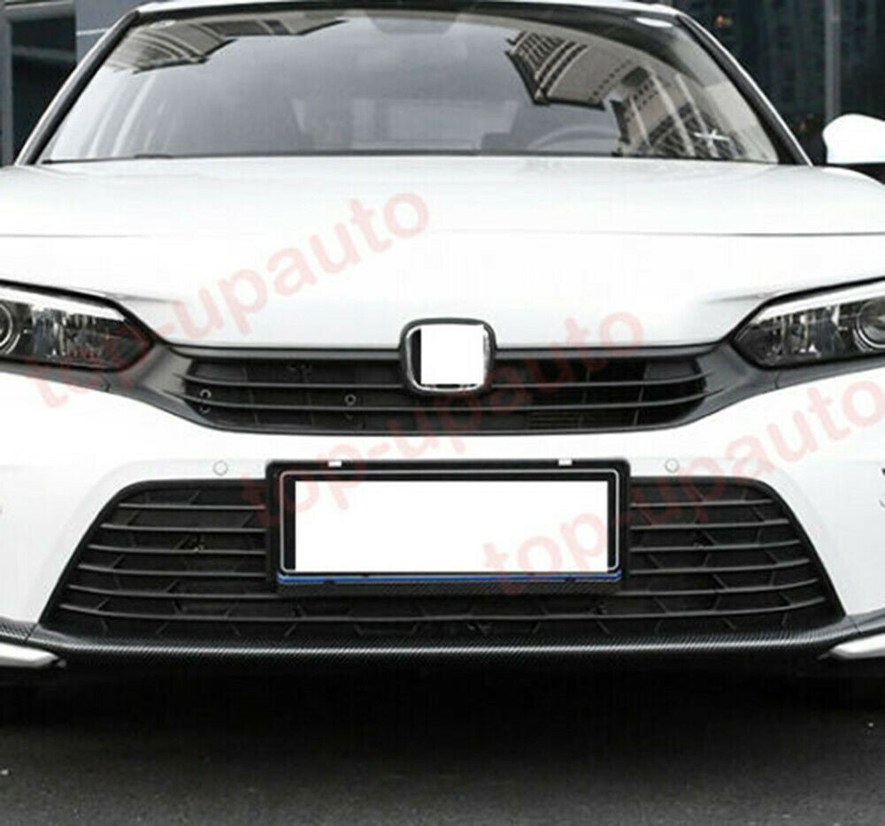 for Honda for Civic 2022-2023 Carbon Fiber ABS Front Bumper Bottom Grille Trim Strip