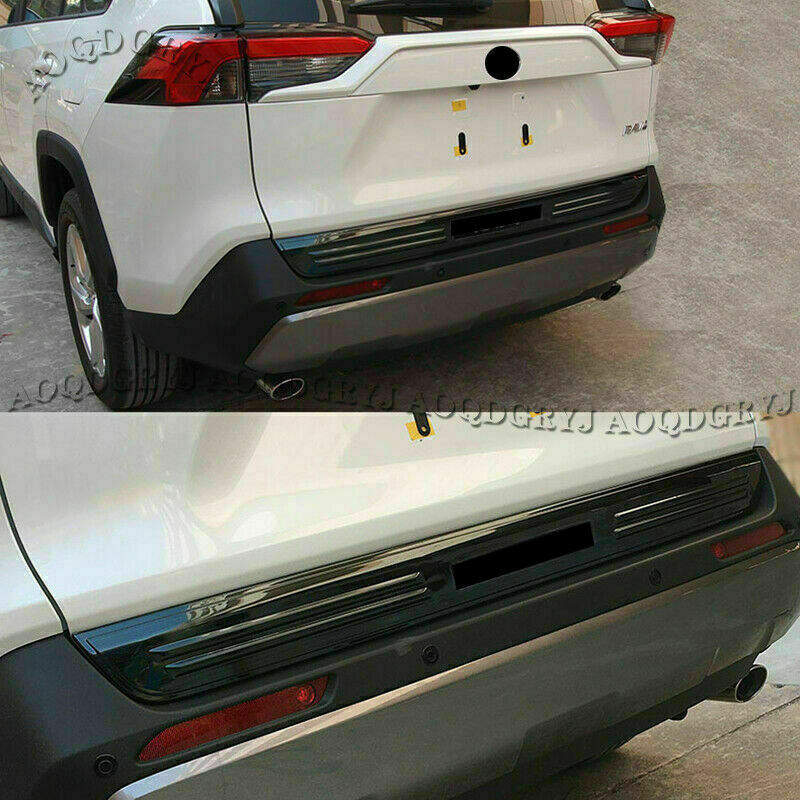 for TOYOTA RAV4 2019-2023 Black Rear Trunk Tailgate Lid Panel Cover Stainless