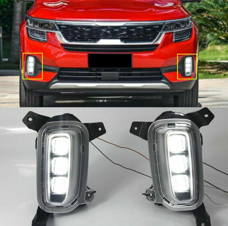 2021 for Kia Seltos LED Daytime Running Light DRL Halogen Front Fog Light
