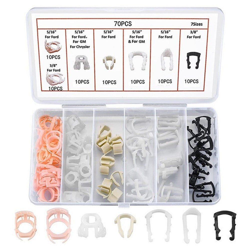 Efficient Fuel Line Connections with 70Pcs Retainer Clips for Ford Cars